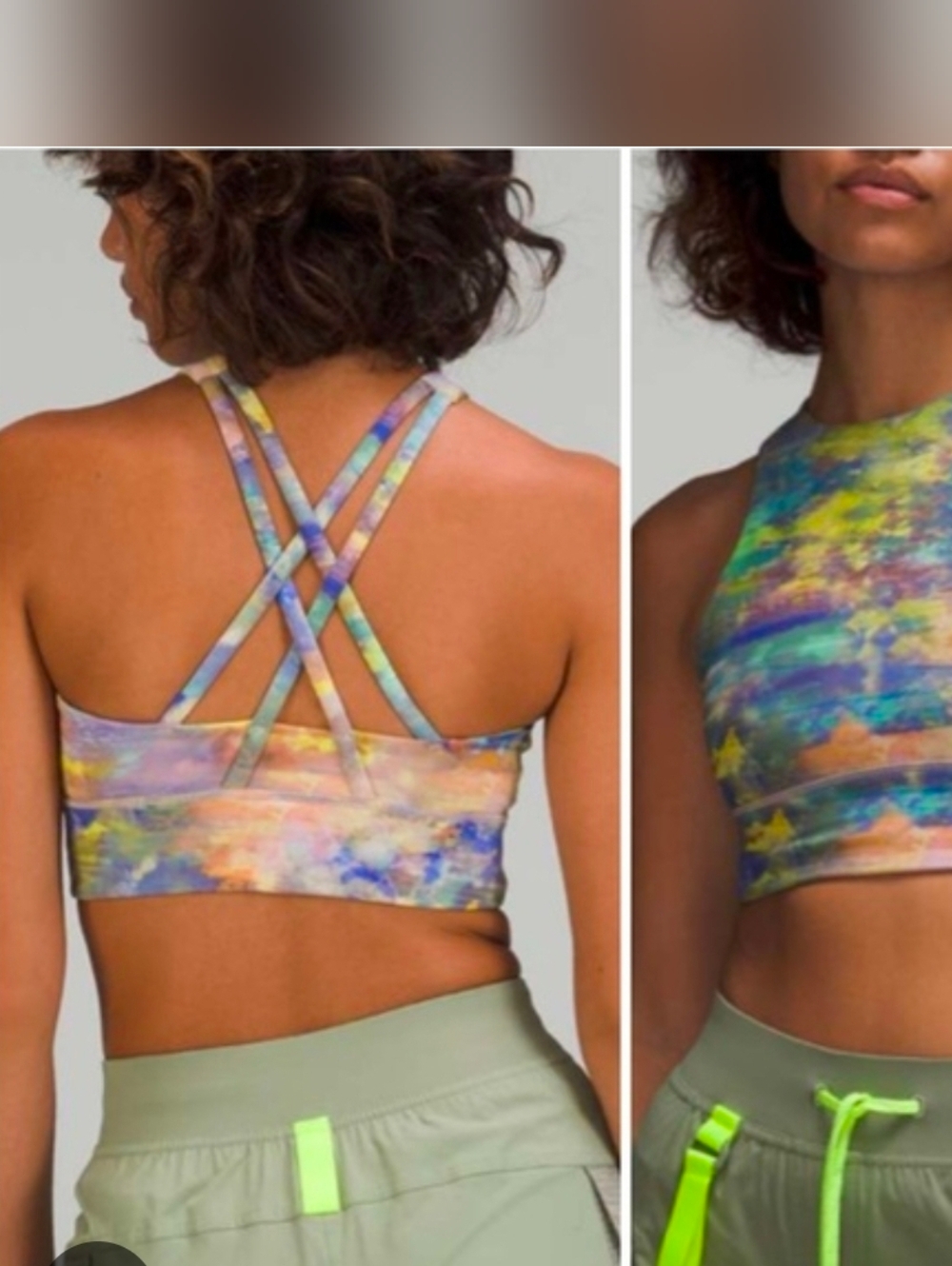 LULULEMON Energy Sport Bra High Neck Long Line Tough Size 8